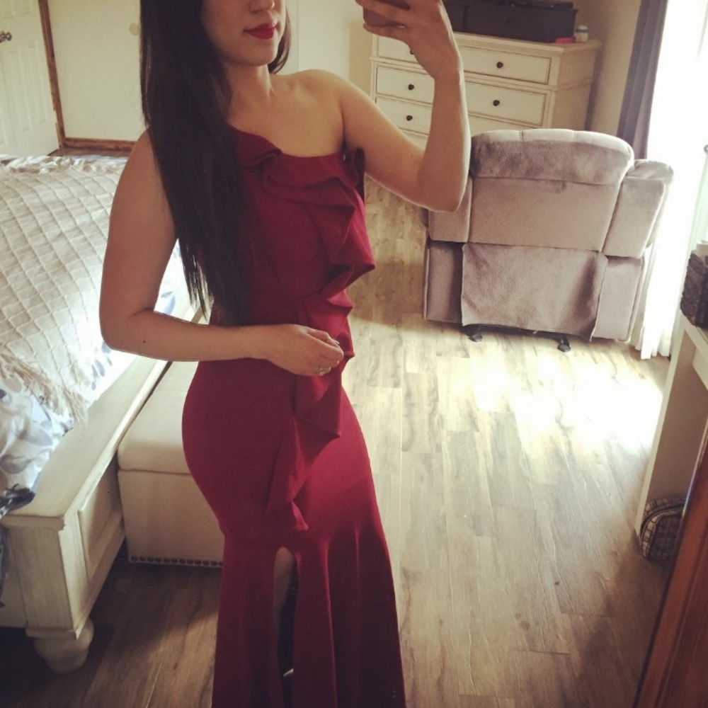 Red formal dress